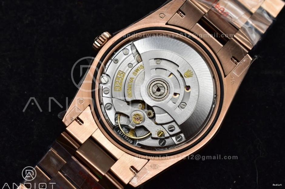 with 36 Stick Diamond Steel RG Bracelet President vr3255 Dial Best 904L QF DayDate (Gain Weight) on V5 Edition Blue 0223